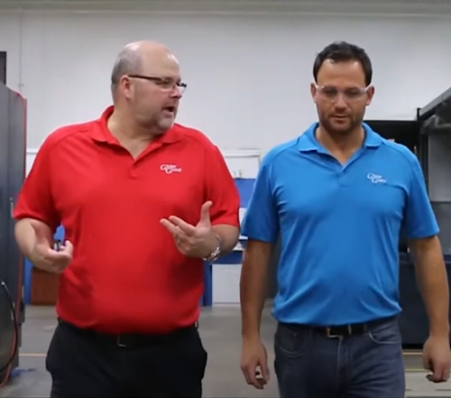 manager walk and talk on shop floor