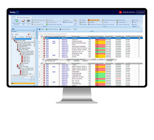 genius erp accounting module screenshot