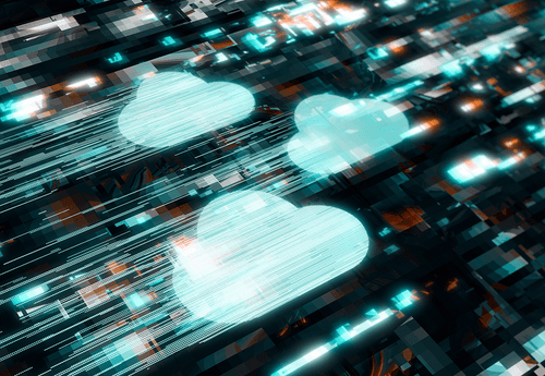 cloud connection digital background