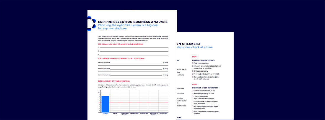 ERP selection checklist cover