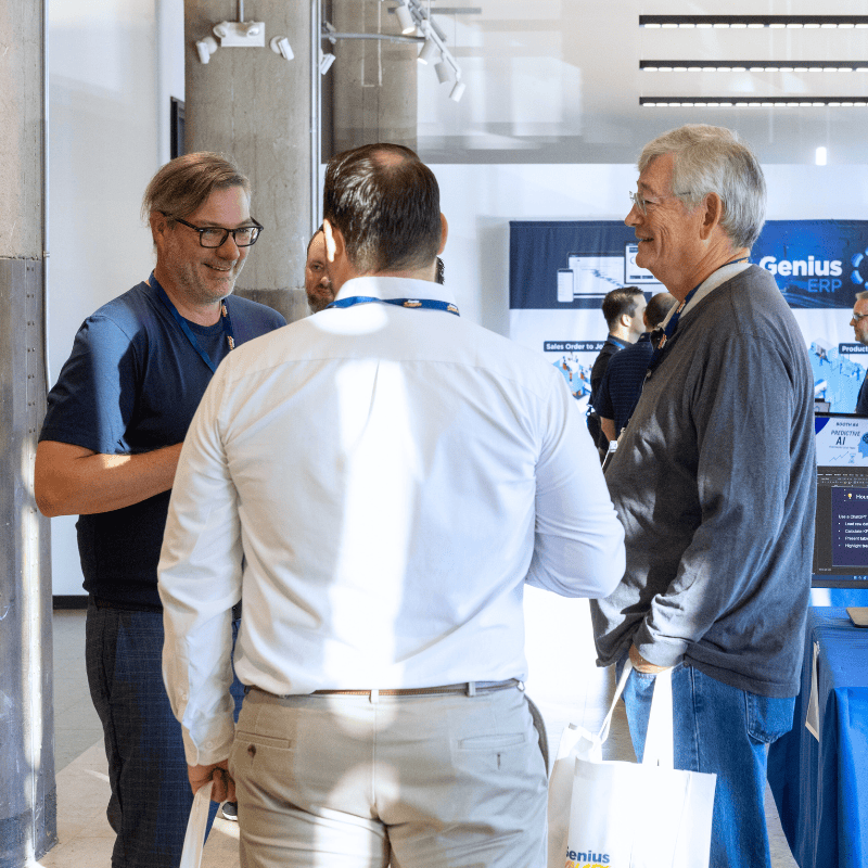 customers talking together